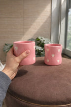 Pink Hearts Glass | Pack of 2
