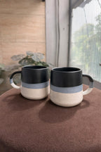 Black Stripes Ceramic Mug | Pack of 2