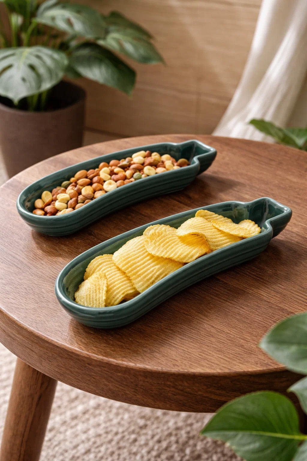 Banana snacks serving plate