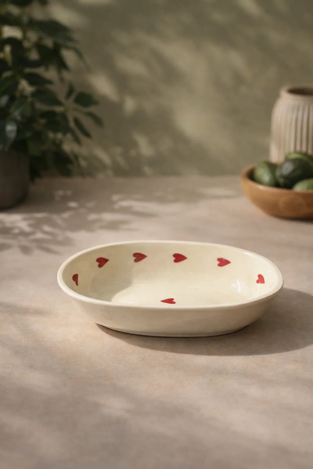 Hearts Oval Bowl