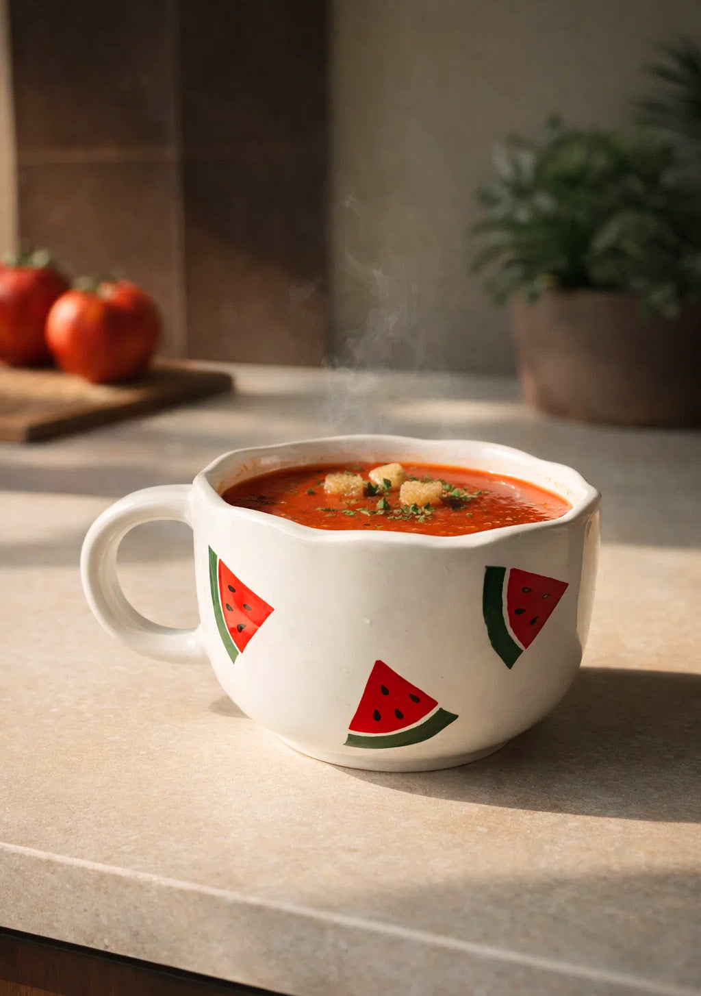 Watermelon soup bowl