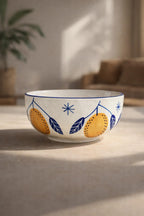 Lemon with Blue Leaves Bowl