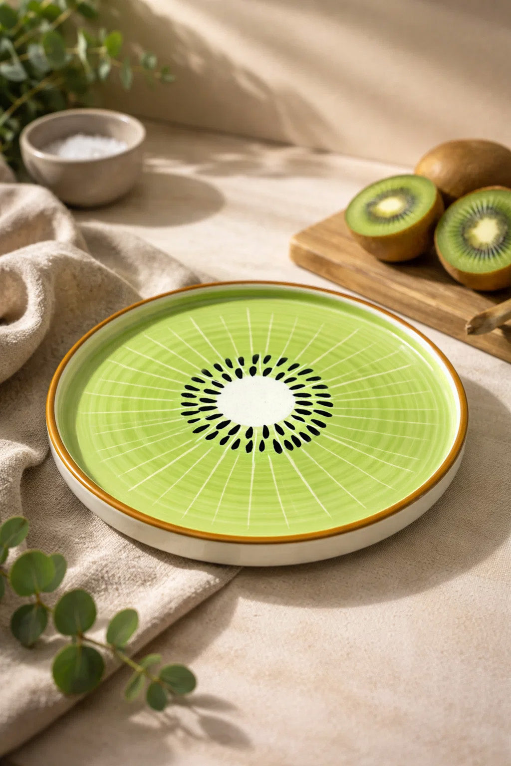 Kiwi Plate | 8-inch Ceramic Plate