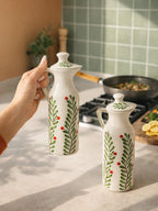 Leaves Oil Dispenser | 300 ml | Beautiful Ceramics Oil Dispenser