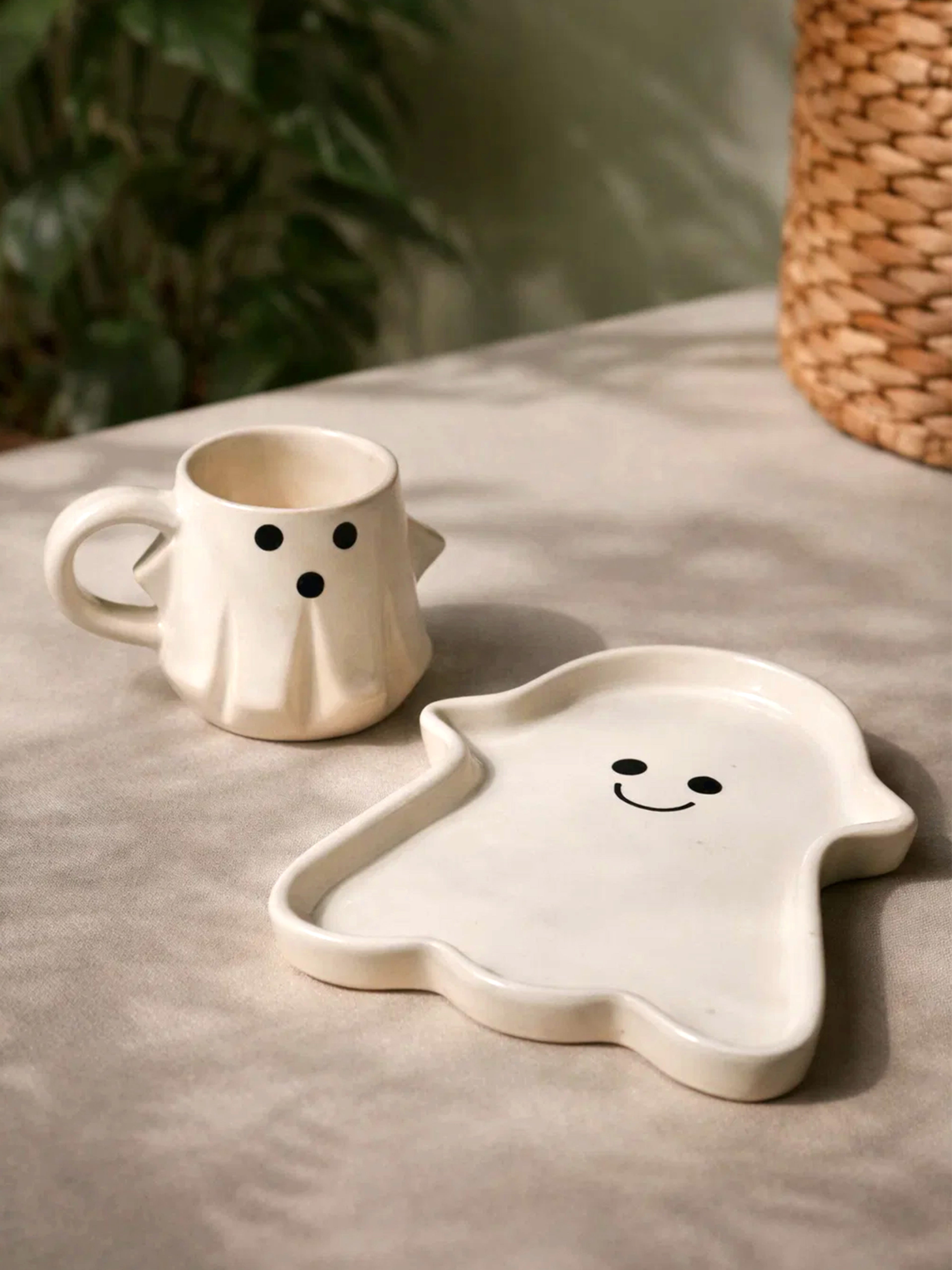 Ghost Mug and Saucer | Cute Set