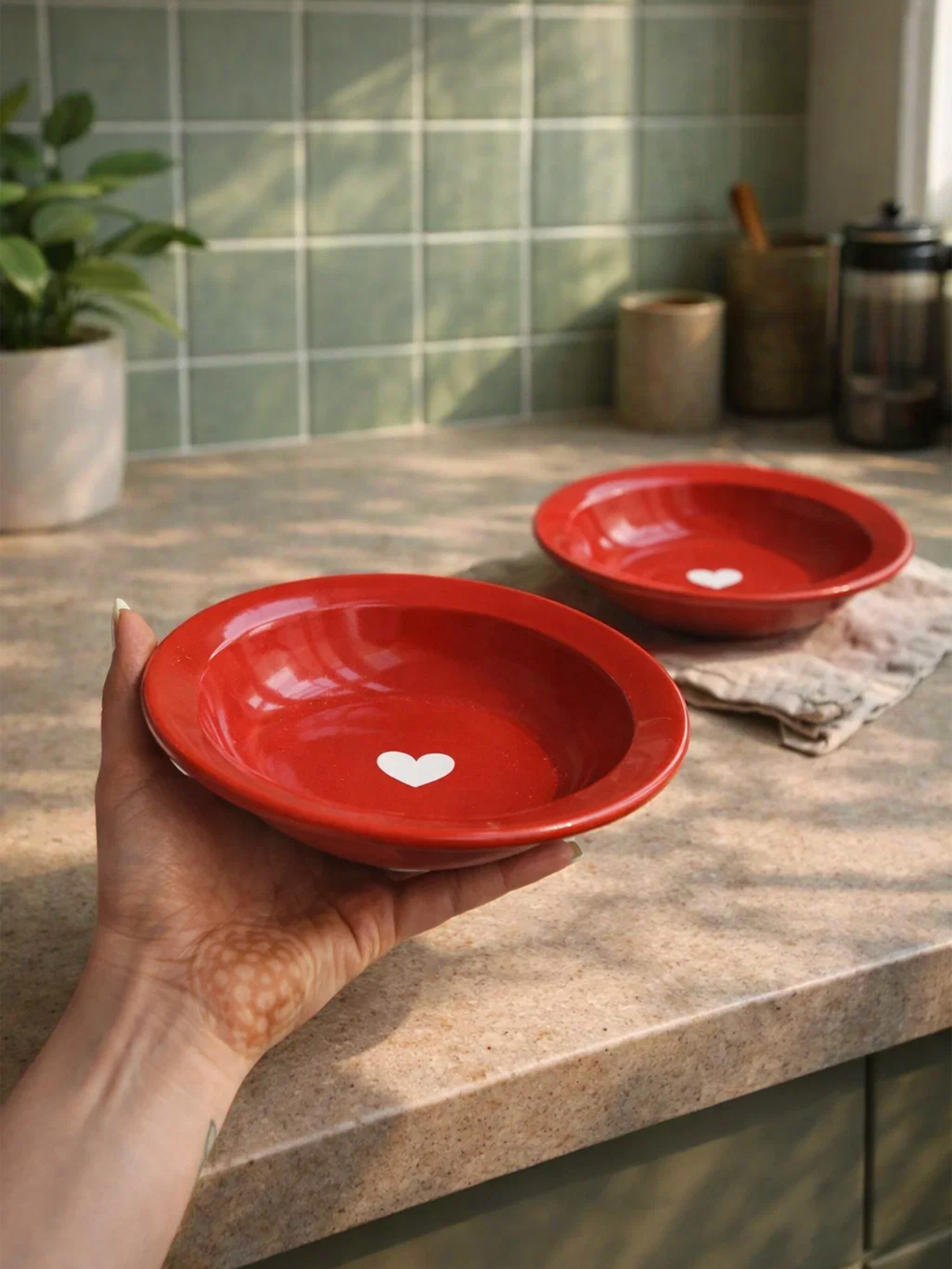 Red Pasta Plate❤️ (Pack of 2)