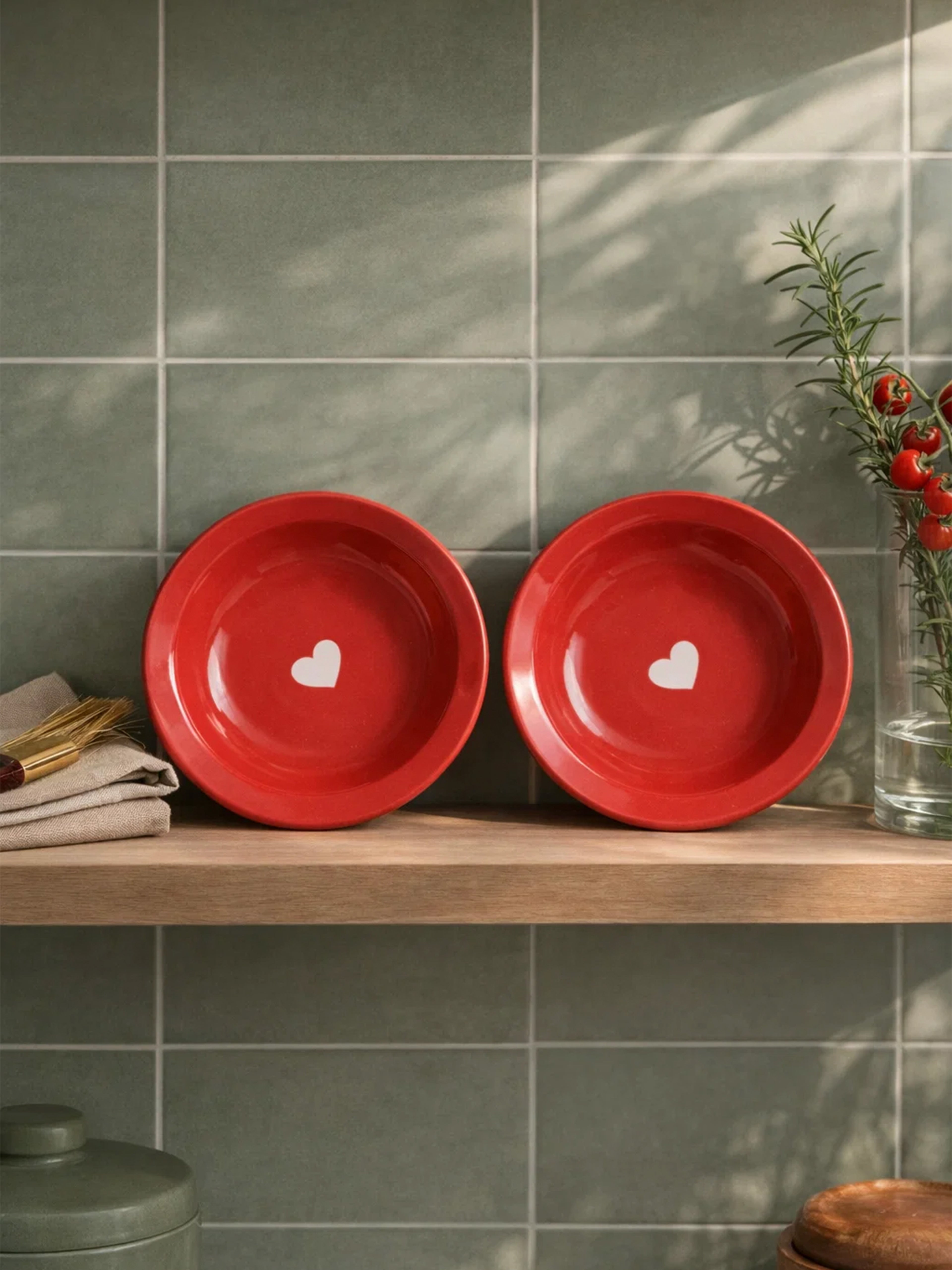 Red Pasta Plate❤️ (Pack of 2)