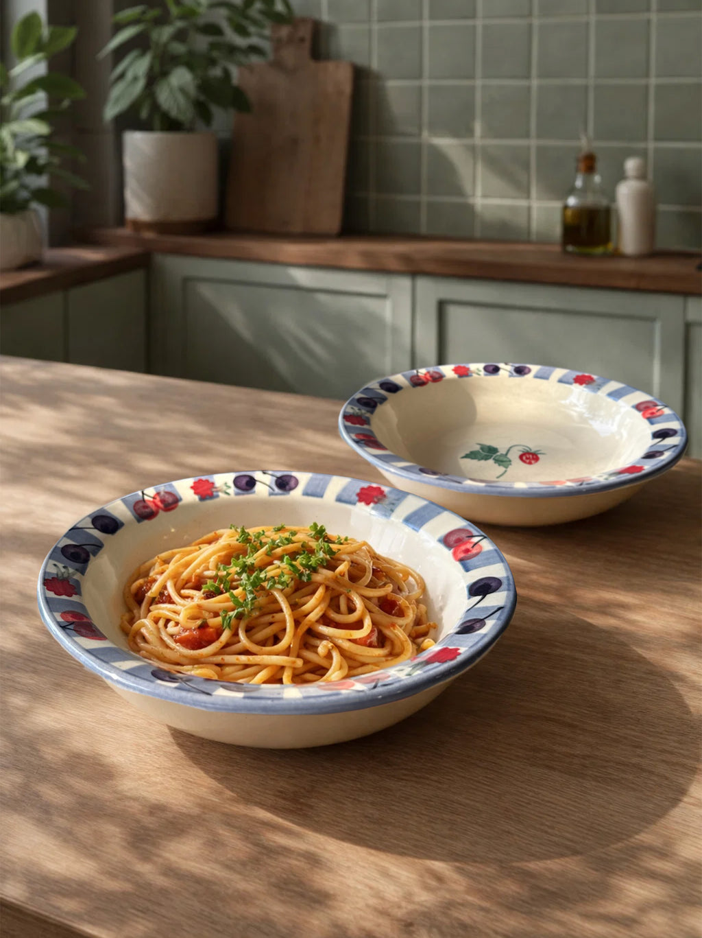 🍓 Berry Garden Pasta Plate (Pack of 2)