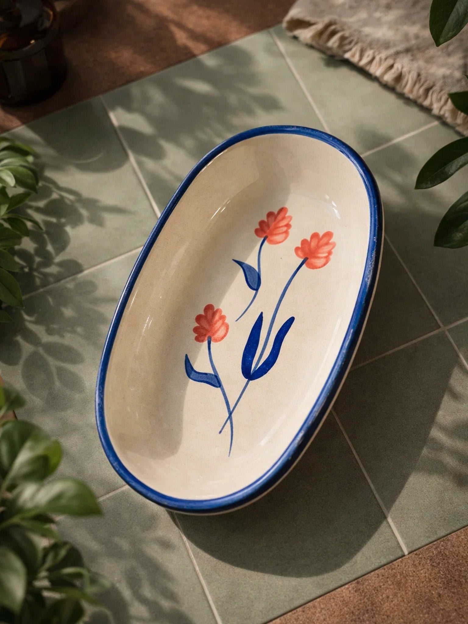 Floral Oval Plate | Beautiful Serving Plate