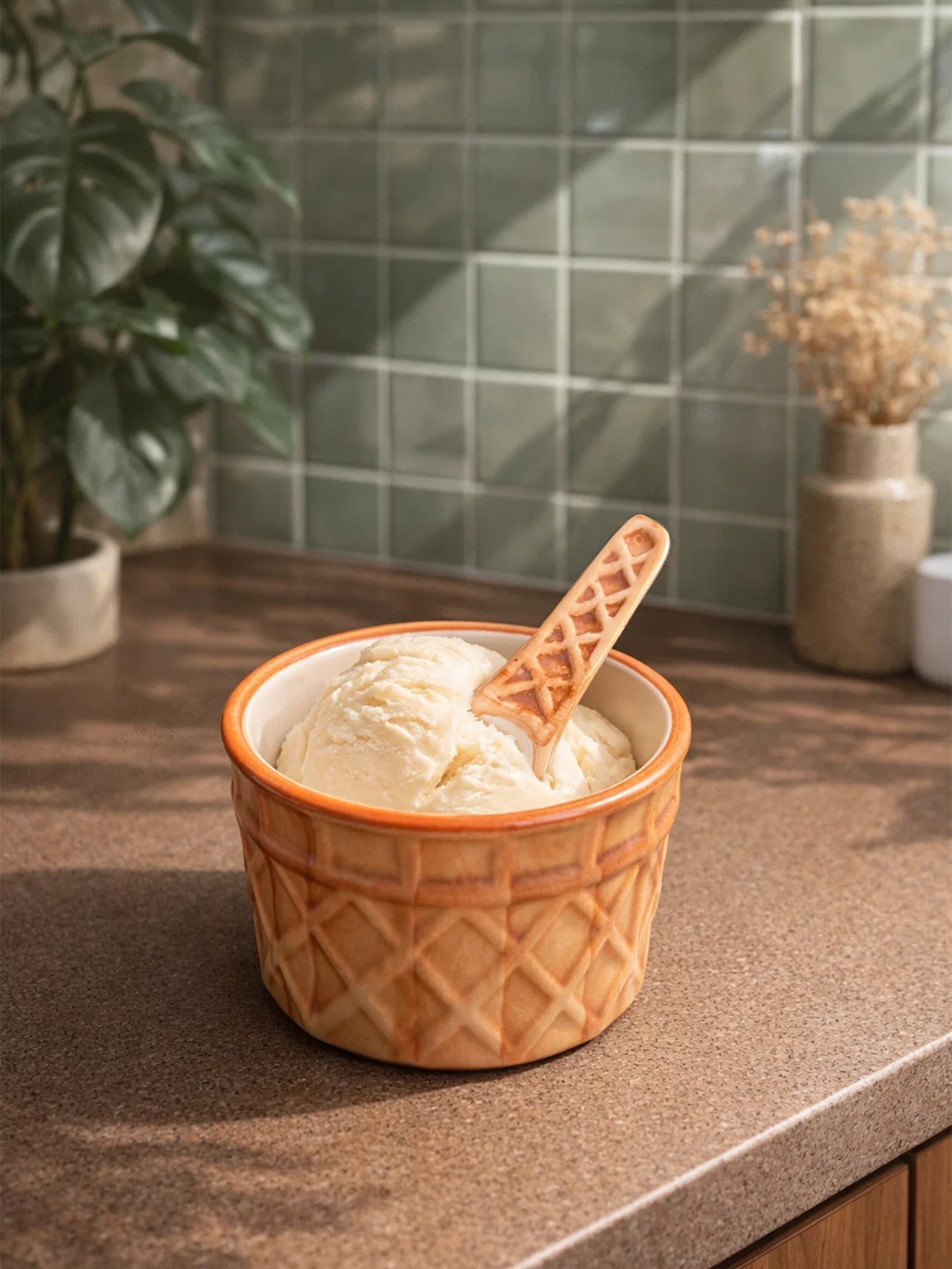 Ice Cream Cup with Spoon