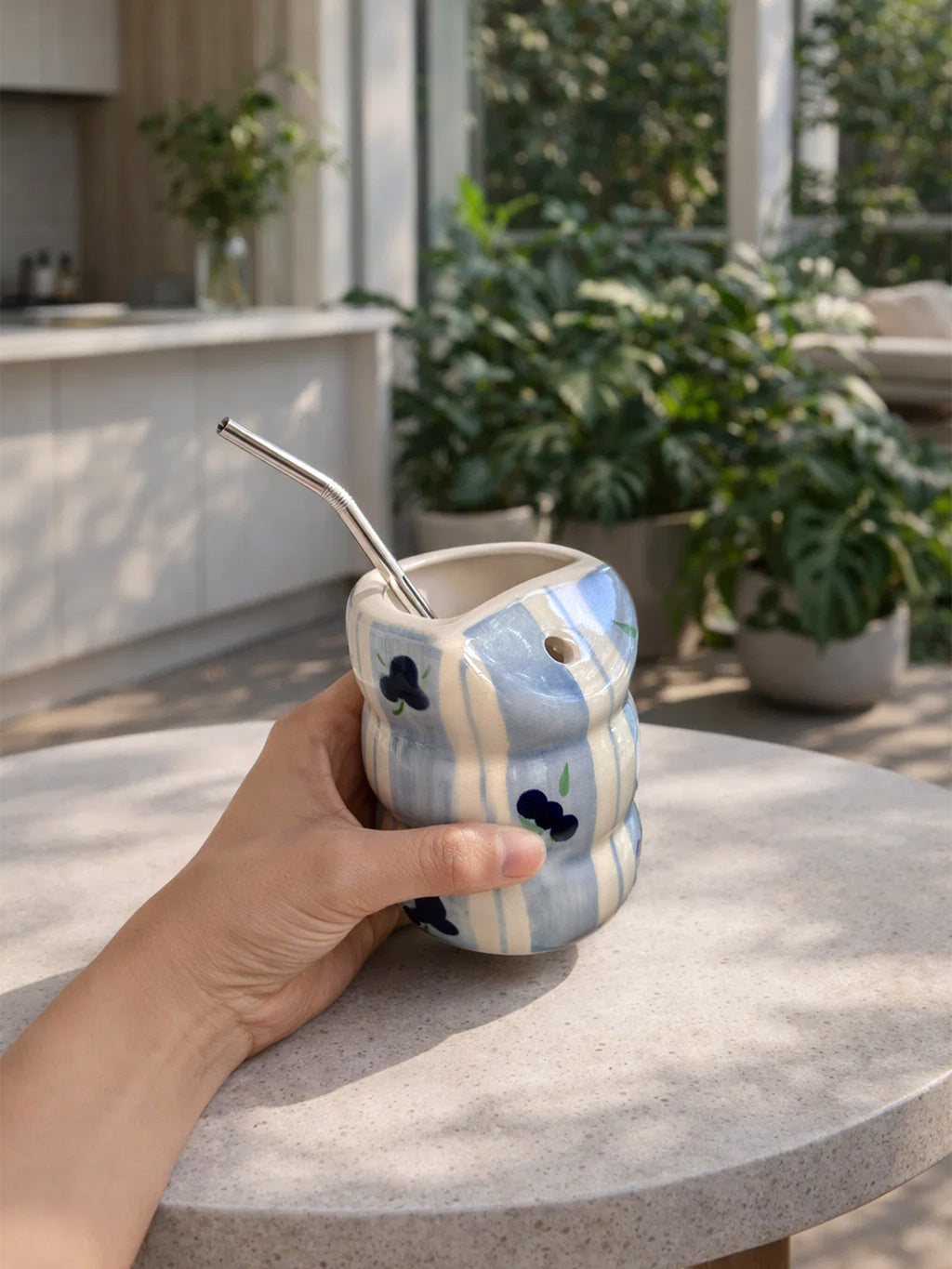 Blueberry Sipper with Straw