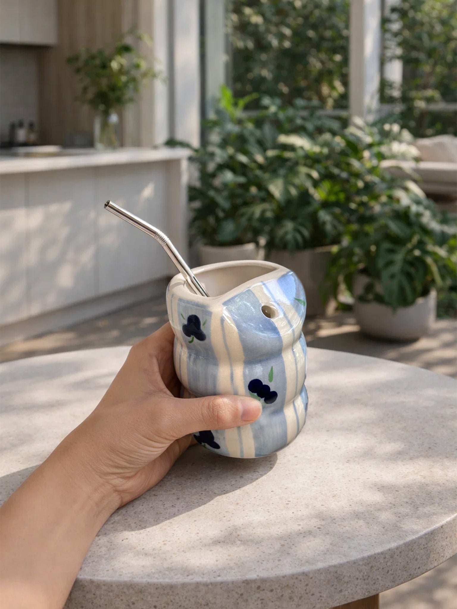 Blueberry Sipper with Straw