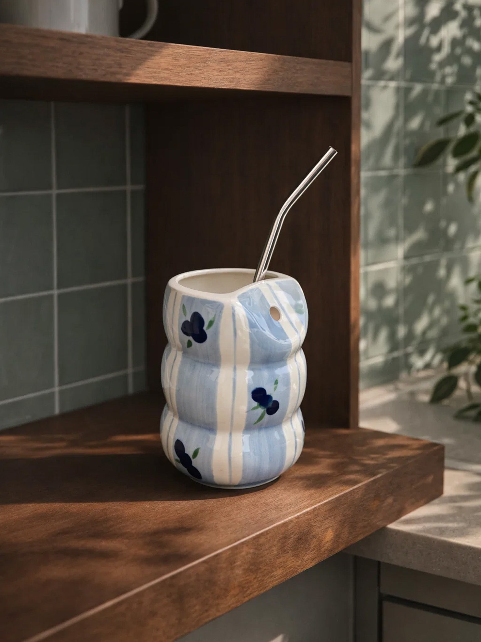 Blueberry Sipper with Straw