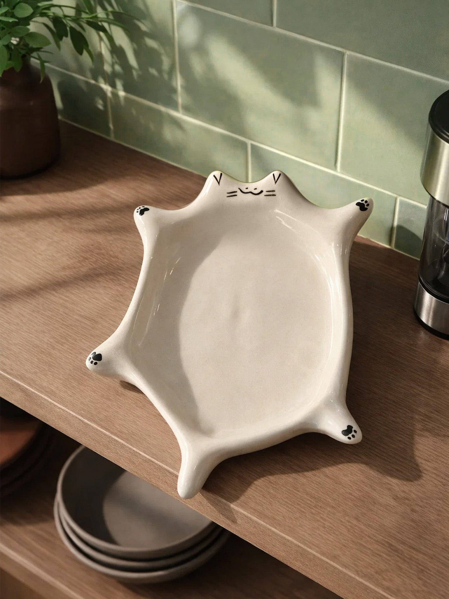 Cat Plate | Serving Plate, Jewellery Plate, For Snacks, Desserts, or Fruits | Pack of 1