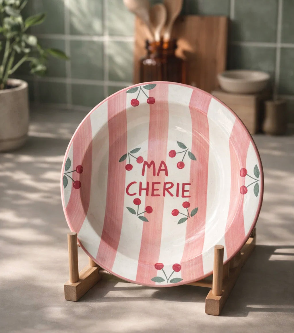 🍒 “Ma Cherie” Pasta Plate
