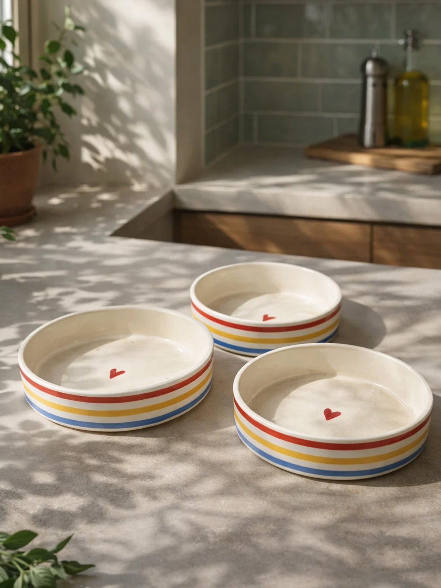 Set of 3 plates | Perfect for serving snacks, desserts, sides, or small bites