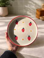 Strawberry Plate | Beautiful Handpainted Strawberries | 8-inch Ceramic Plate